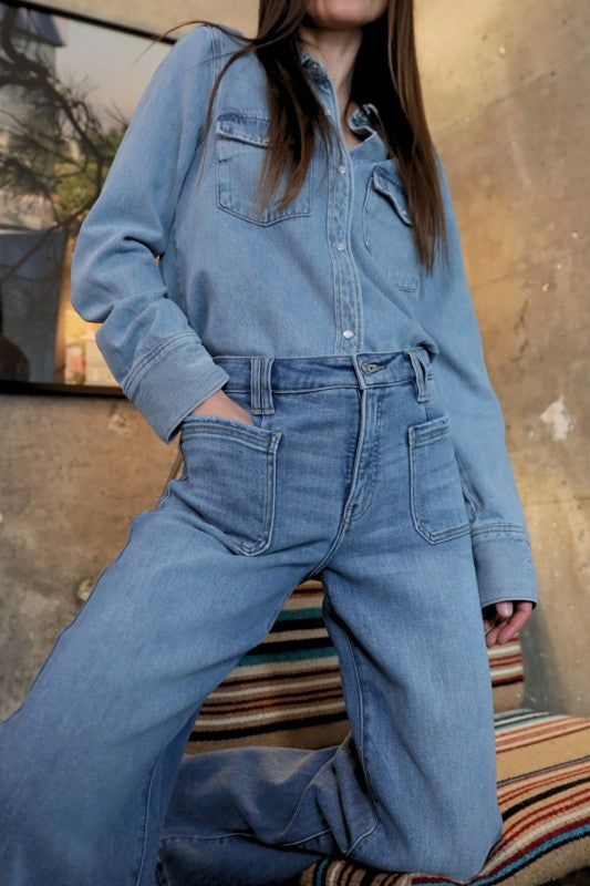 AT2080PZMT ECO FRIENDLY FABRIC HIGH RISE SLIM PALA - Artemis Vintage