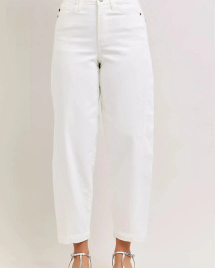 Judy Blue High-Waisted Rigid Magic Panel Barrel Jeans - Sleekdenim.com