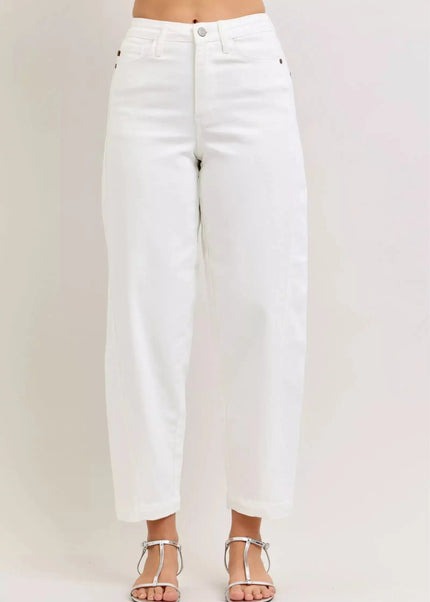 Judy Blue High-Waisted Rigid Magic Panel Barrel Jeans - Sleekdenim.com