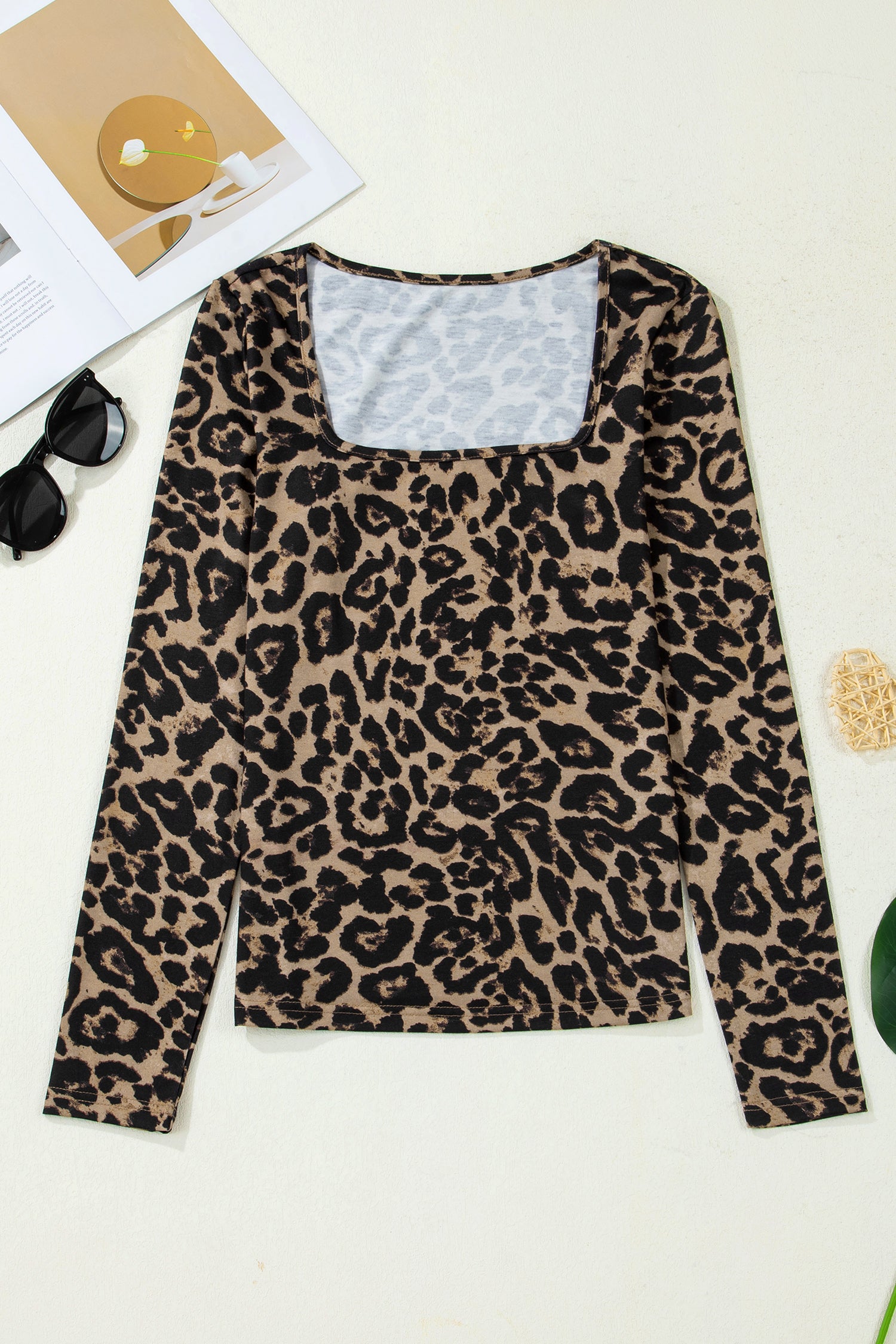 Black Floral Print Slim Long Sleeve T Shirt