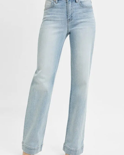 RISEN Full Size Run High Rise Straight Jeans - Sleekdenim.com