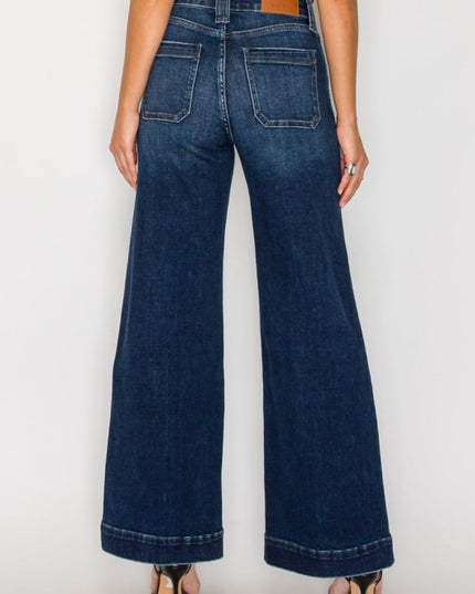 AT2099WDDT - TUMMY CONTORL HIGH RISE A-WIDE LEG FI - Sleekdenim.com