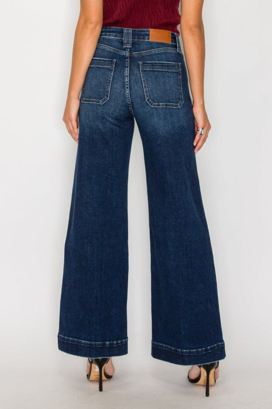 AT2099WDDT - TUMMY CONTORL HIGH RISE A-WIDE LEG FI - Sleekdenim.com