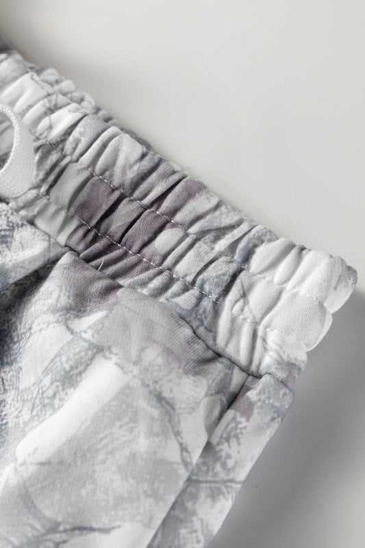 Abstract Camo Pullover & Drawstring Shorts Set - Sleekdenim.com