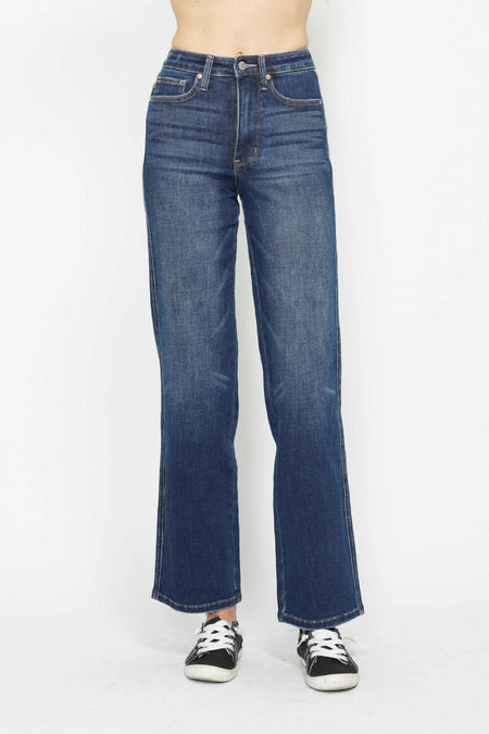 Judy Blue Full Size High Waist Tummy Control Straight Leg Jeans | Sleekdenim.com