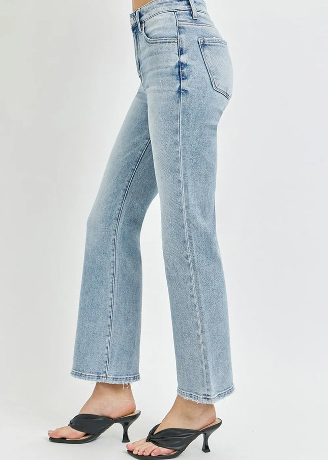RISEN Full Size High Rise Ankle Flare Jeans - Sleekdenim.com