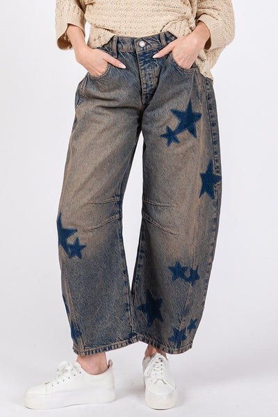 SAGE + FIG Star Wide Leg Jeans with Pockets | Sleekdenim.com