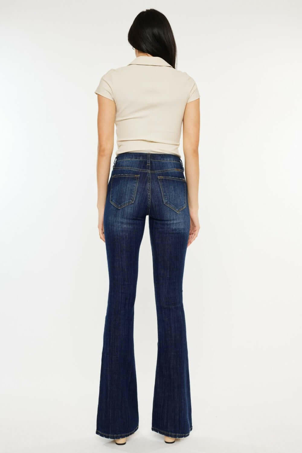 Kancan Full Size Mid Rise Slim Flare Jeans.