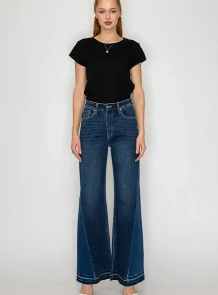 AT2005WDM - HIGH RISE FLARE JEANS - Sleekdenim.com