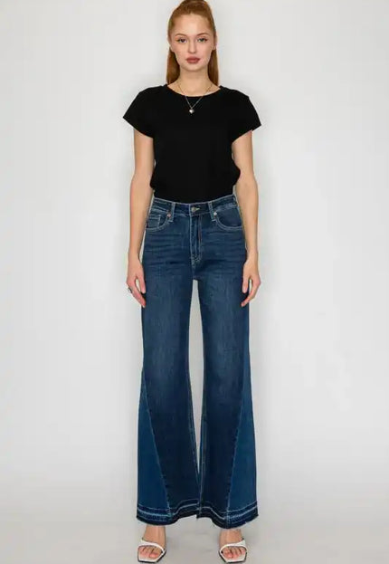 AT2005WDM - HIGH RISE FLARE JEANS - Sleekdenim.com