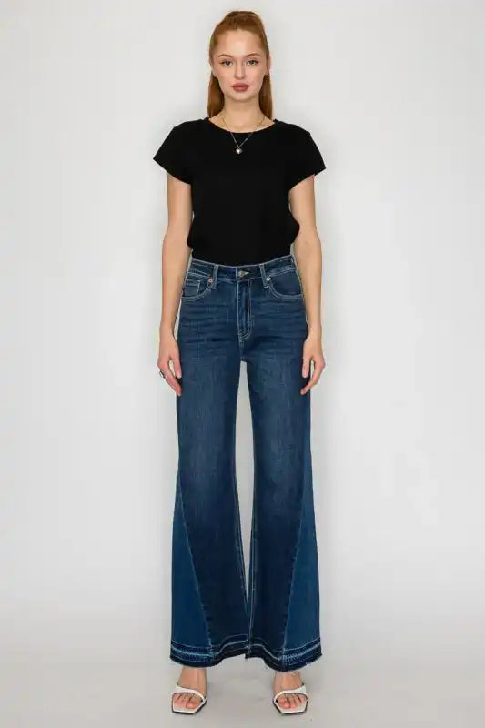 AT2005WDM - HIGH RISE FLARE JEANS - Sleekdenim.com