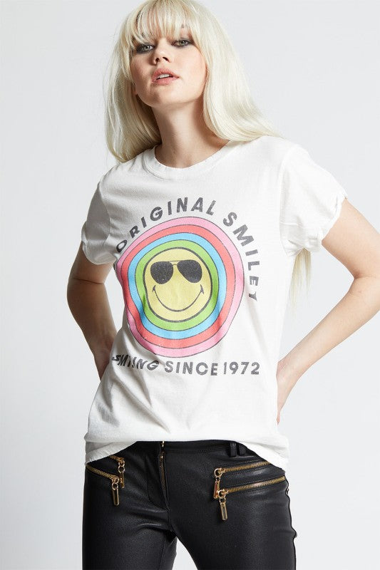 Original Smiley Vintage-Style Fitted Tee - Sleekdenim.com