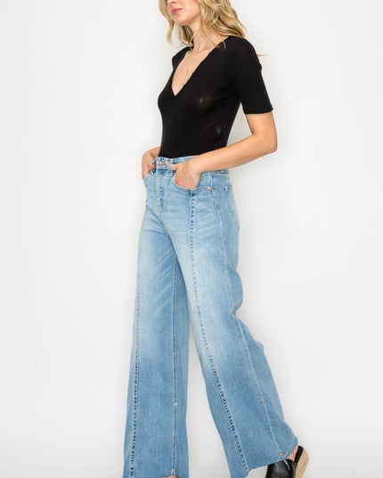 AT2078WDLT INSEAM TRANSFORM WIDE LEG JEANS - Sleekdenim.com