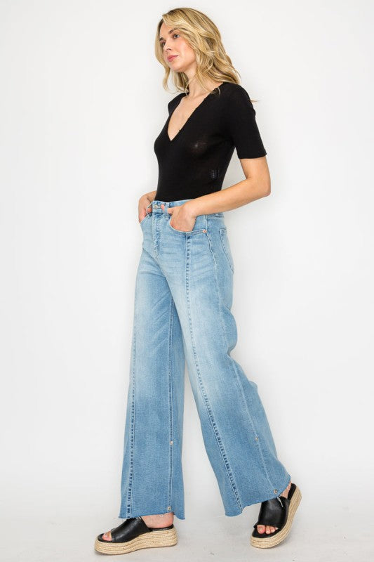 AT2078WDLT INSEAM TRANSFORM WIDE LEG JEANS - Sleekdenim.com