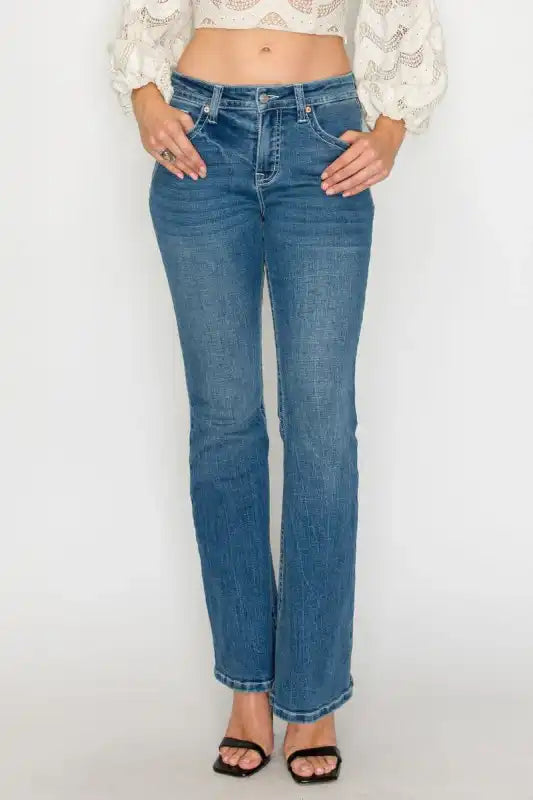 AT2106BTMT - TUMMY CONTROL HIGH RISE SLIM FLARE JE - Sleekdenim.com