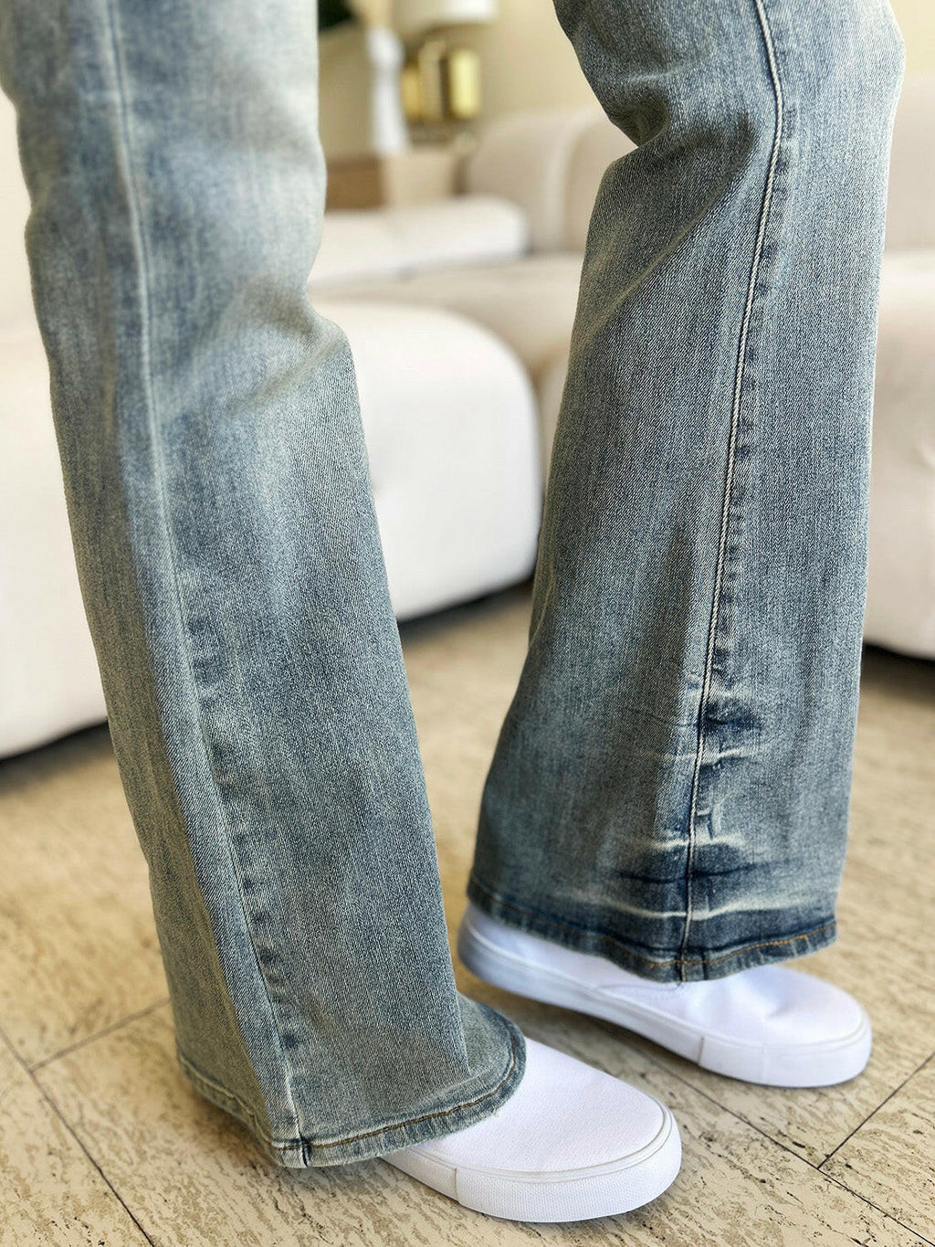 Judy Blue Full Size Mid Rise Flare Jeans | Sleekdenim.com