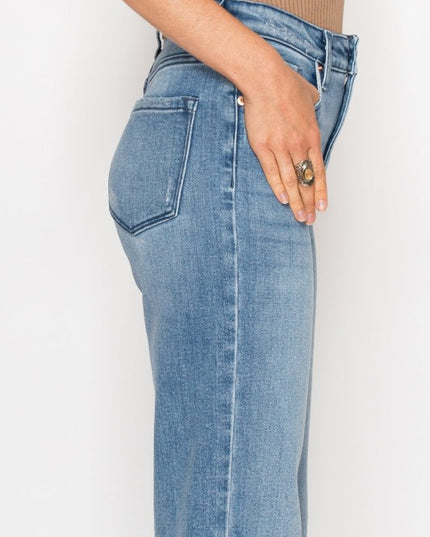 AT1088STMT - TUMMY CONTROL HIGH RISE STRAIGHT JEAN - Sleekdenim.com