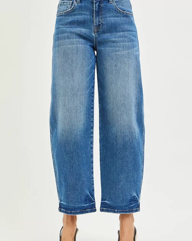 RISEN Slouchy Cropped Barrel Jeans - Sleekdenim.com