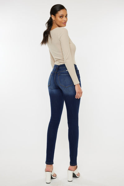 Kancan Mid Rise Gradient Skinny Jeans - Sleekdenim.com