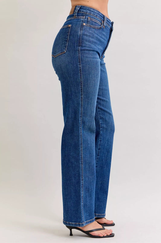 Judy Blue High Waist Tummy Control Straight Jeans - Sleekdenim.com