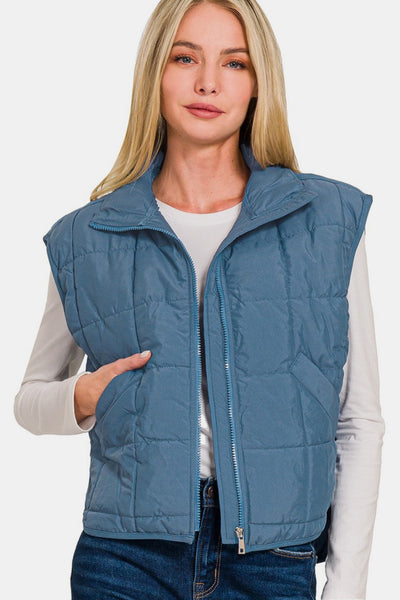 zenana Zip Up Puffer Vest