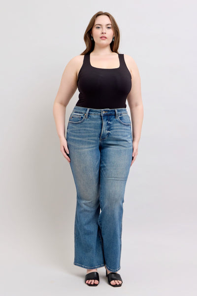 Judy Blue MR Tummy Control Vintage Wash Jeans | Sleekdenim.com