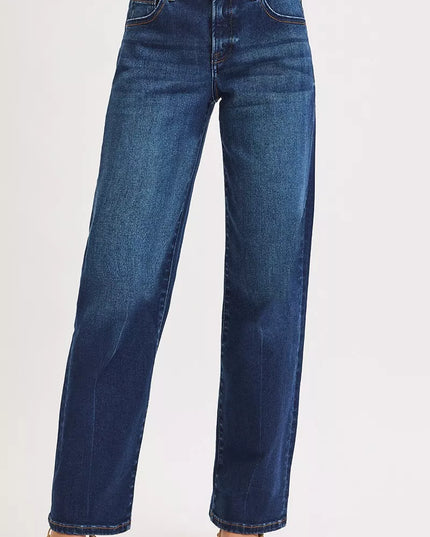 RISEN Mid Rise Wide Baggy Jeans - Sleekdenim.com