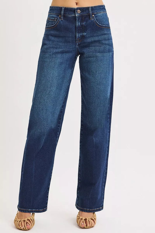 RISEN Mid Rise Wide Baggy Jeans - Sleekdenim.com