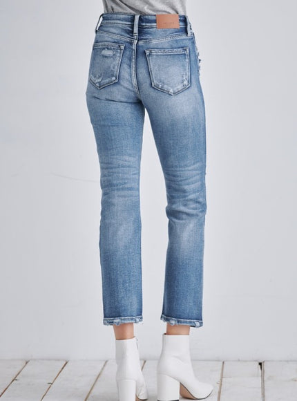 Artemis Vintage AT1088STM High Rise Stretch Ankle Straight Jeans - Sleekdenim.com