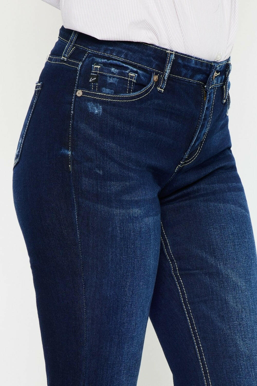 Kancan Mid Rise Slim Flare Jeans | Sleekdenim.com