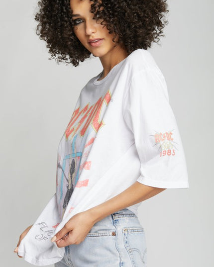 AC/DC Flick the Switch Retro Graphic 3/4 Sleeve Te - Sleekdenim.com