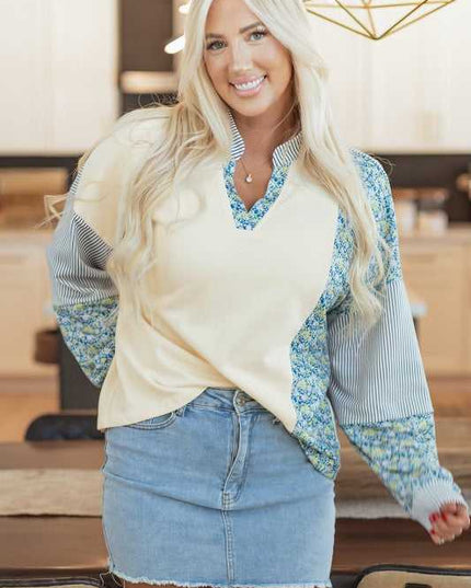Syllena Collared Boxy Fit Sweatshirt - Sleekdenim.com