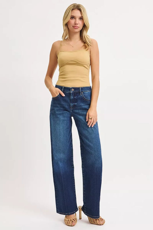 RISEN Mid Rise Wide Baggy Jeans - Sleekdenim.com