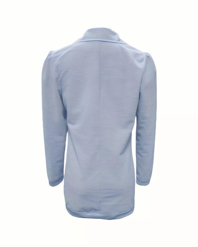 Texture Knit Double-Breasted Blazer - Sleekdenim.com