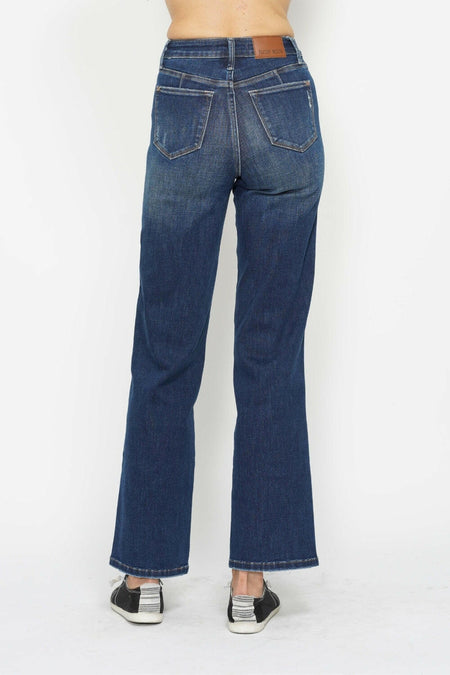 Judy Blue Full Size High Waist Tummy Control Straight Leg Jeans | Sleekdenim.com