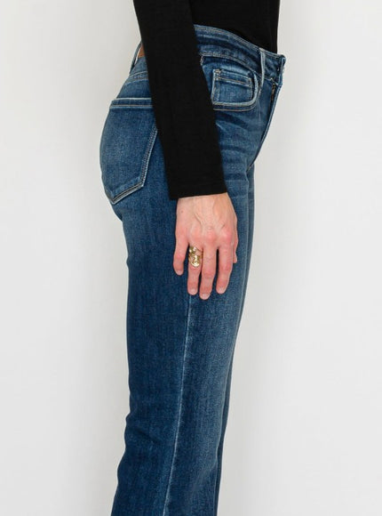 AT1017FLD - MID RISE SUPER FLARE JEANS - Sleekdenim.com