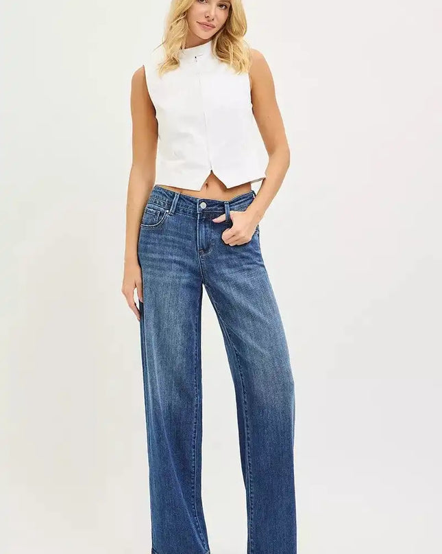 RISEN Slouchy Baggy Jeans with Pockets - Sleekdenim.com