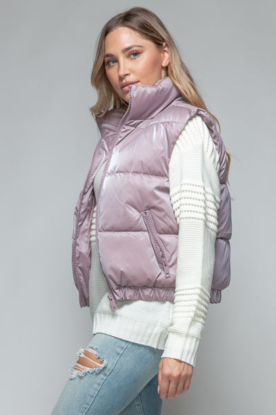 Snobbish Fine Fur Lining Quilted Puffer Vest