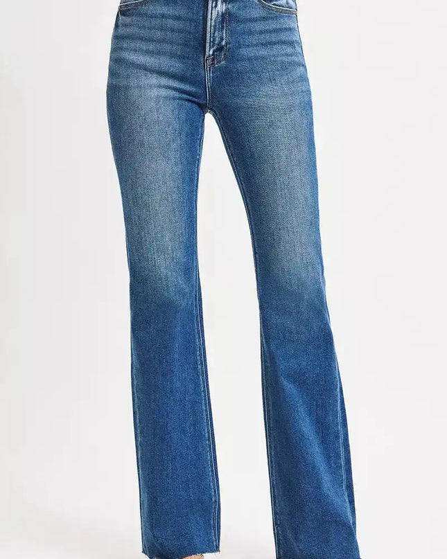 RISEN High Rise Flare Jeans - Sleekdenim.com