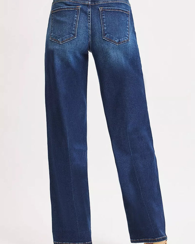 RISEN Mid Rise Wide Baggy Jeans - Sleekdenim.com