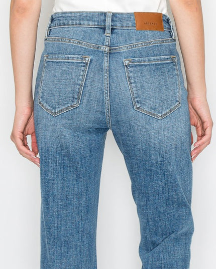 AT2010STMT - Tummy Control High Rise Slim Straight - Sleekdenim.com