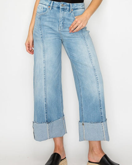 AT2078WDLT INSEAM TRANSFORM WIDE LEG JEANS - Sleekdenim.com