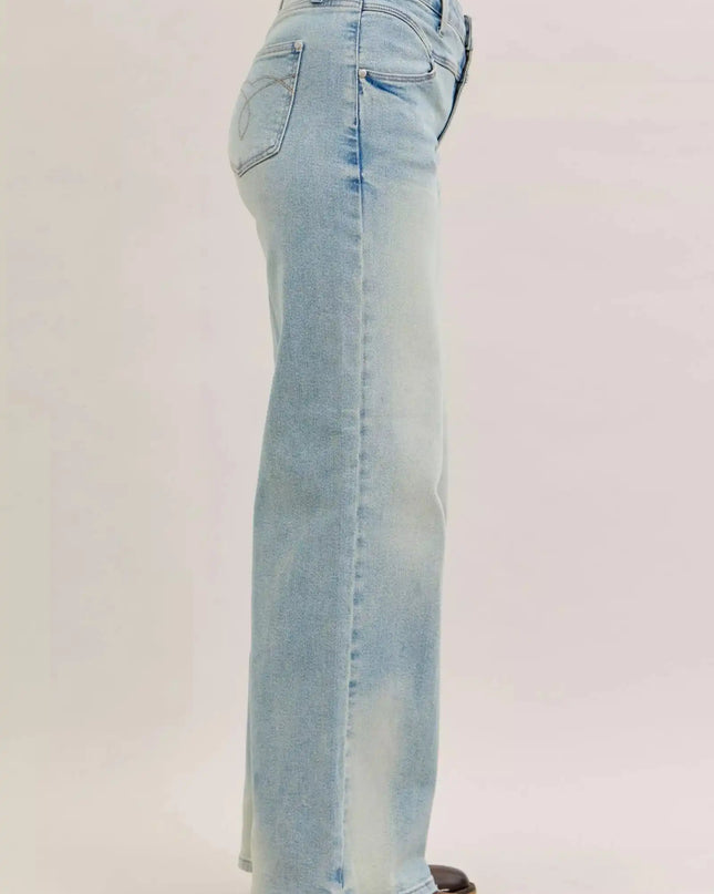Judy Blue High Waist Column Straight Jeans - Sleekdenim.com