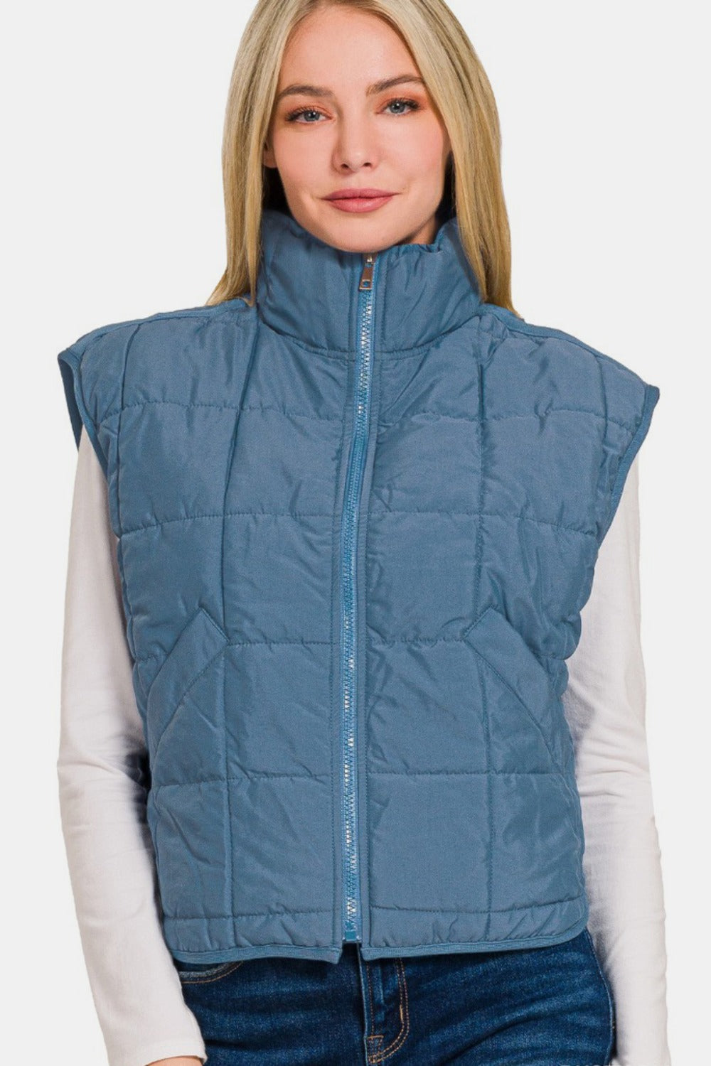 zenana Zip Up Puffer Vest