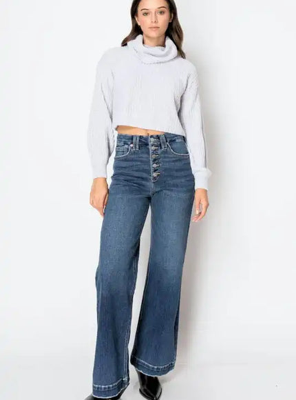 Artemis Vintage AT2001MT Tummy Control 90's Vintage Wide Leg Jeans - Sleekdenim.com