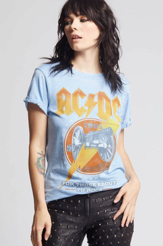 AC/DC Those About To Rock Vintage Graphic Tee - Sleekdenim.com