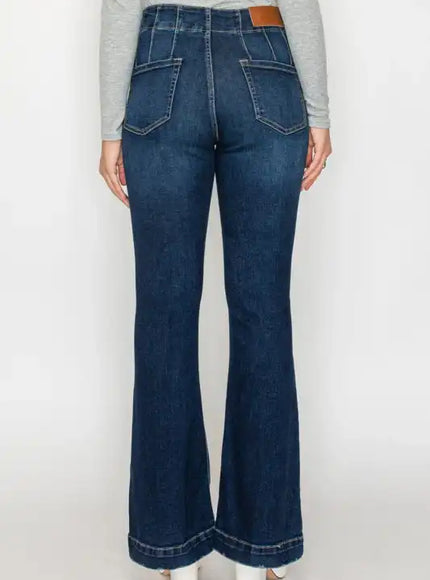 Artemis Vintage Women's High Rise Flare Jeans - Tummy Control - Sleekdenim.com