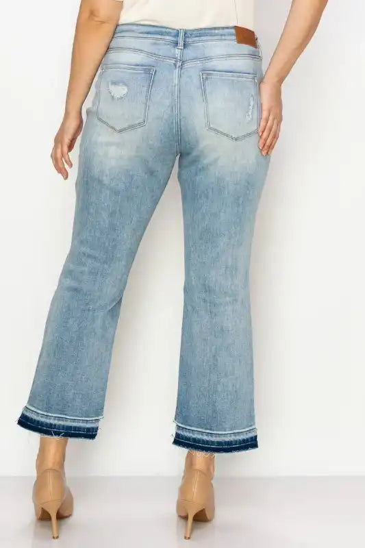 Artemis Vintage AT1004M-P PLUS - HIGH RISE ANKLE STRAIGHT JEANS - Sleekdenim.com