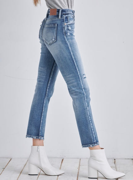 Artemis Vintage AT1088STM High Rise Stretch Ankle Straight Jeans - Sleekdenim.com