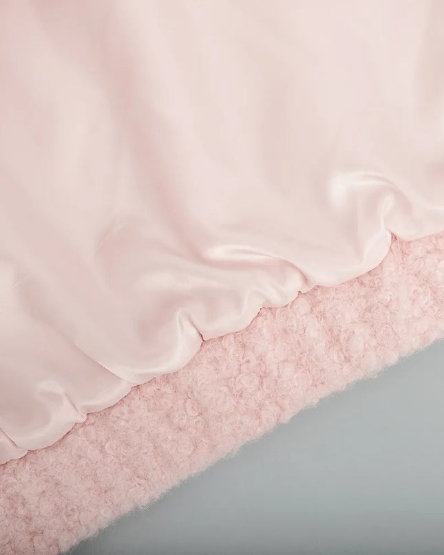 Double Take Plush Mock Neck Snap Down Jacket with Pockets - Sleekdenim.com